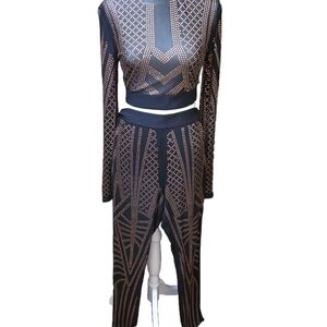 Lerouge Paris Black and Gold Geometric Set